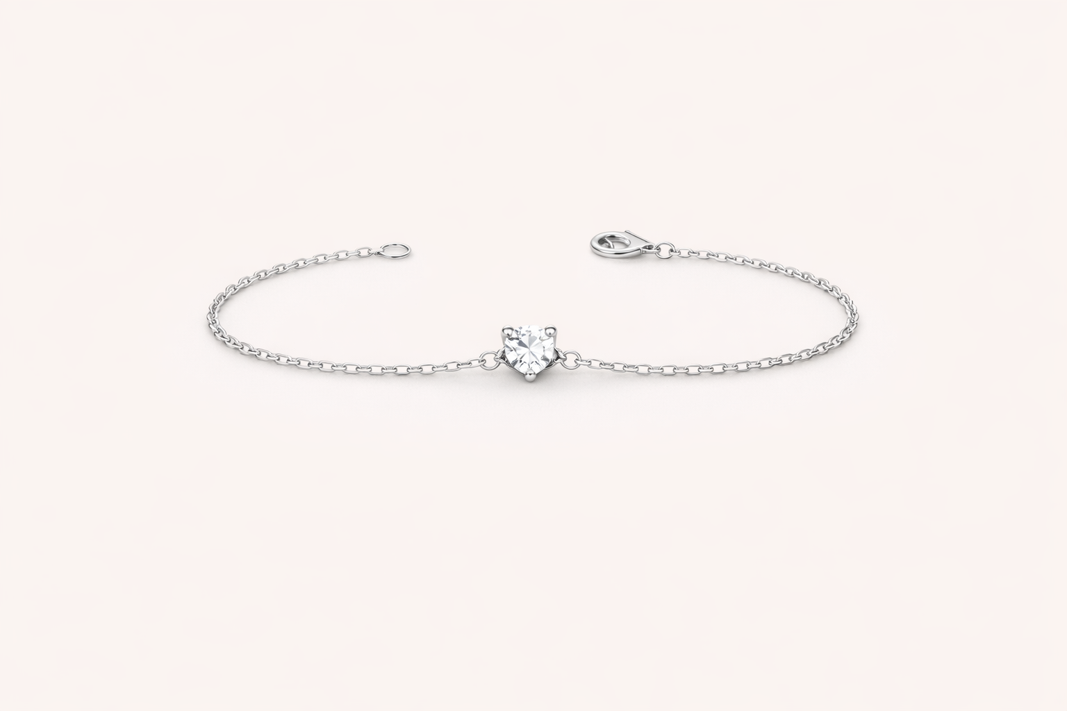 Heart Solitaire Bracelet